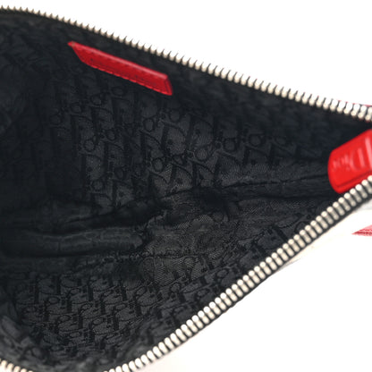 Christian Dior Coated Canvas Hardcore Mini Saddle Pochette Black Red 5 of 13