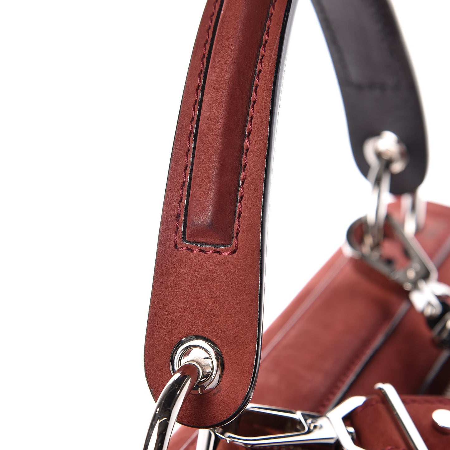 Nubuck Medium Hava Top Handle Bag Midnight Plum