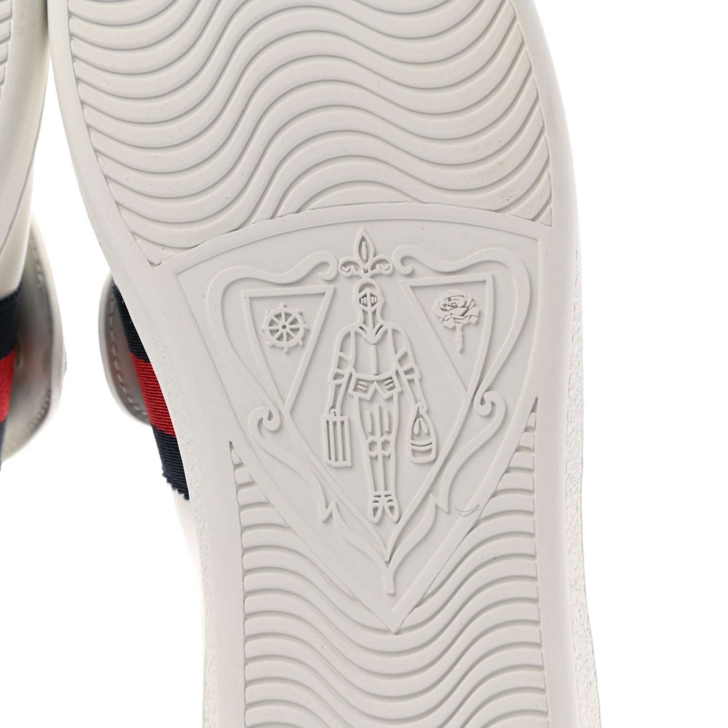 Gucci Calfskin Ayers Blind For Love Embroidered Womens Ace Sneakers 37.5 White 7 of 9