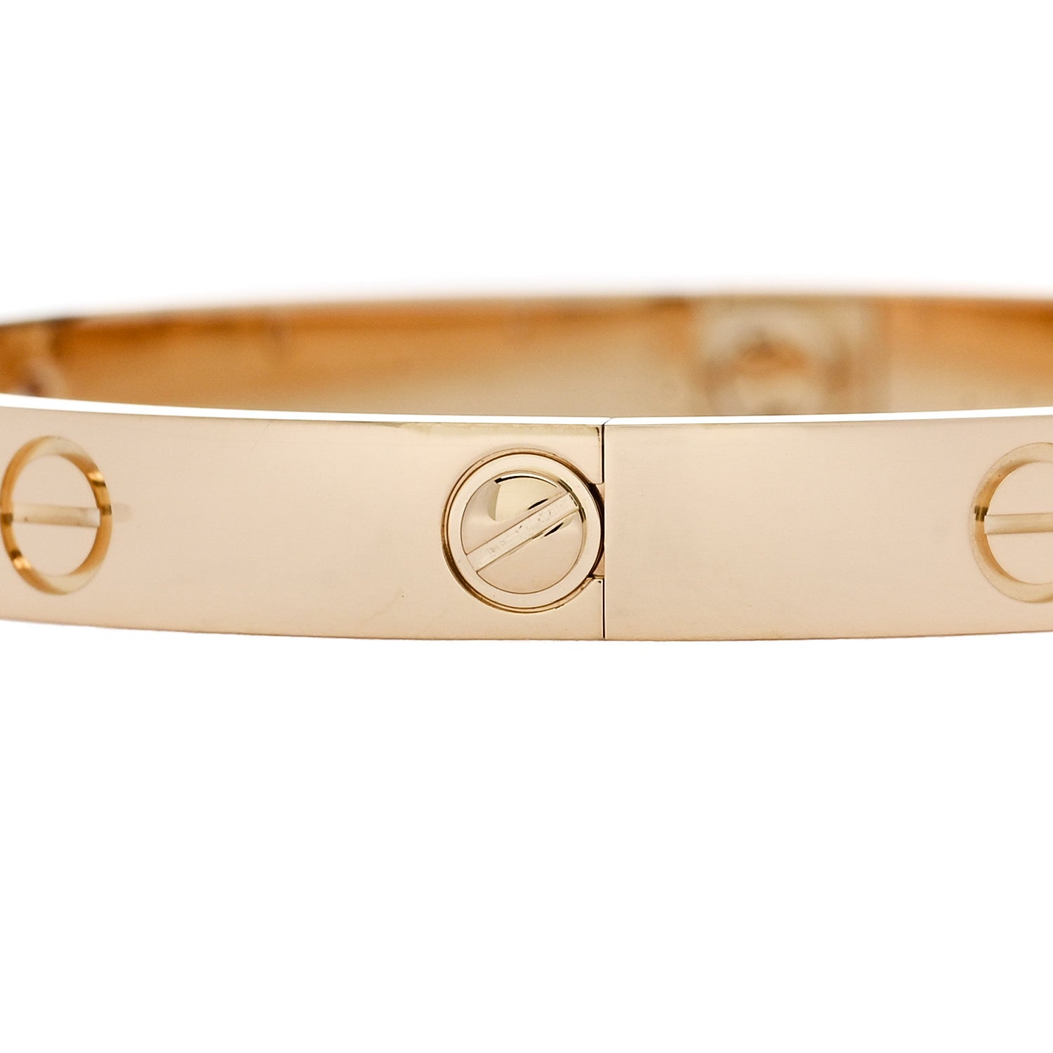 Cartier 18K Yellow Gold 4 Diamond LOVE Bracelet 17 3 of 7