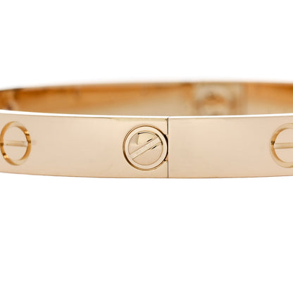 Cartier 18K Yellow Gold 4 Diamond LOVE Bracelet 17 3 of 7