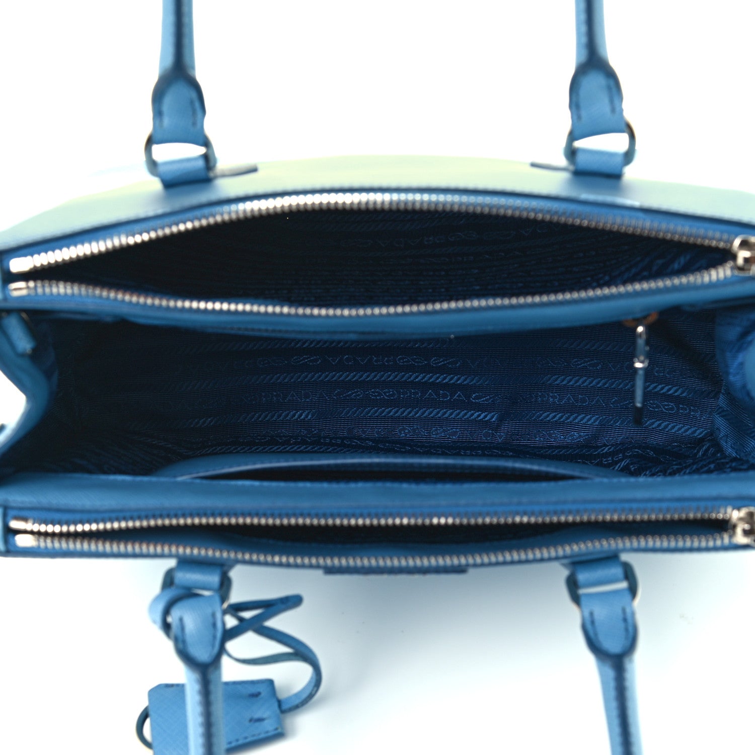 Prada Saffiano Small Galleria Double Zip Tote Mare 5 of 11