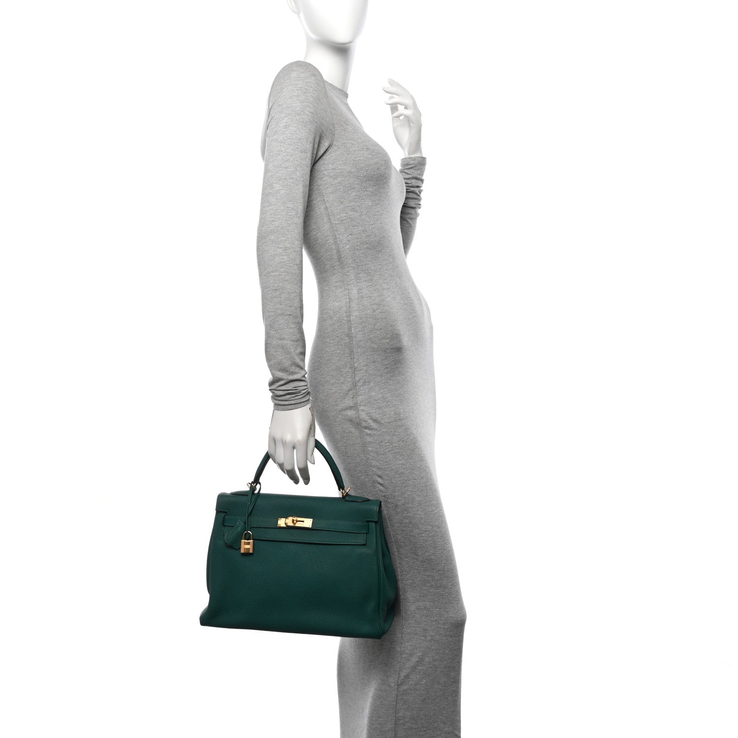 Hermes Togo Kelly Retourne 32 Malachite 2 of 12