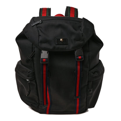 Gucci Techno Canvas Web Double Buckle Backpack Black 1 of 9