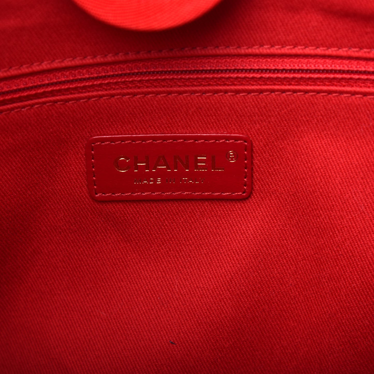 Mixed Fibers Striped Small Deauville Tote Red