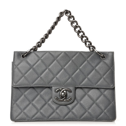 Chanel Caviar Quilted Large Retro Class Flap Grey 1 of 15