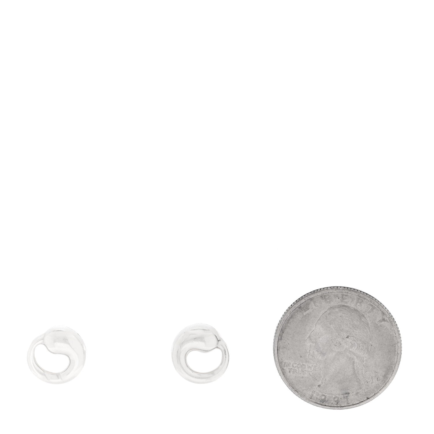 Tiffany Sterling Silver 11mm Elsa Peretti Eternal Circle Earrings 2 of 5