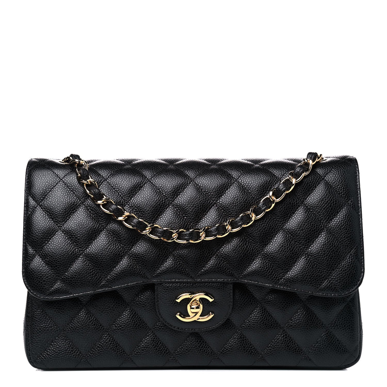 Chanel Caviar Quilted Jumbo Double Flap Black 1 of 4