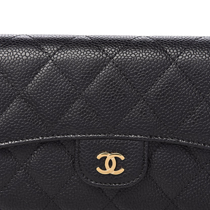 Chanel Caviar Quilted Large Flap Wallet Black 9 of 10