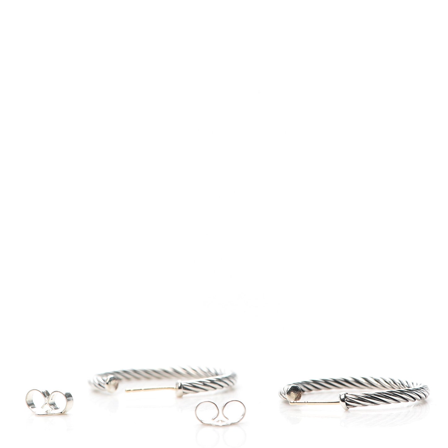 Sterling Silver Small Cable Classics Hoop Earrings