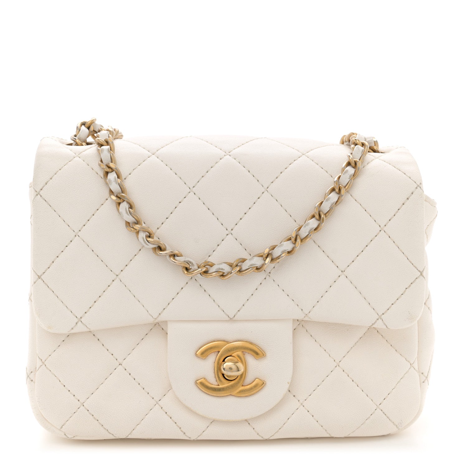 Chanel Lambskin Quilted Mini Pearl Crush Flap White 1 of 15