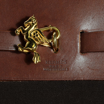 Hermes Vache Hunter Toile Herbag 30 PM Havane 7 of 13