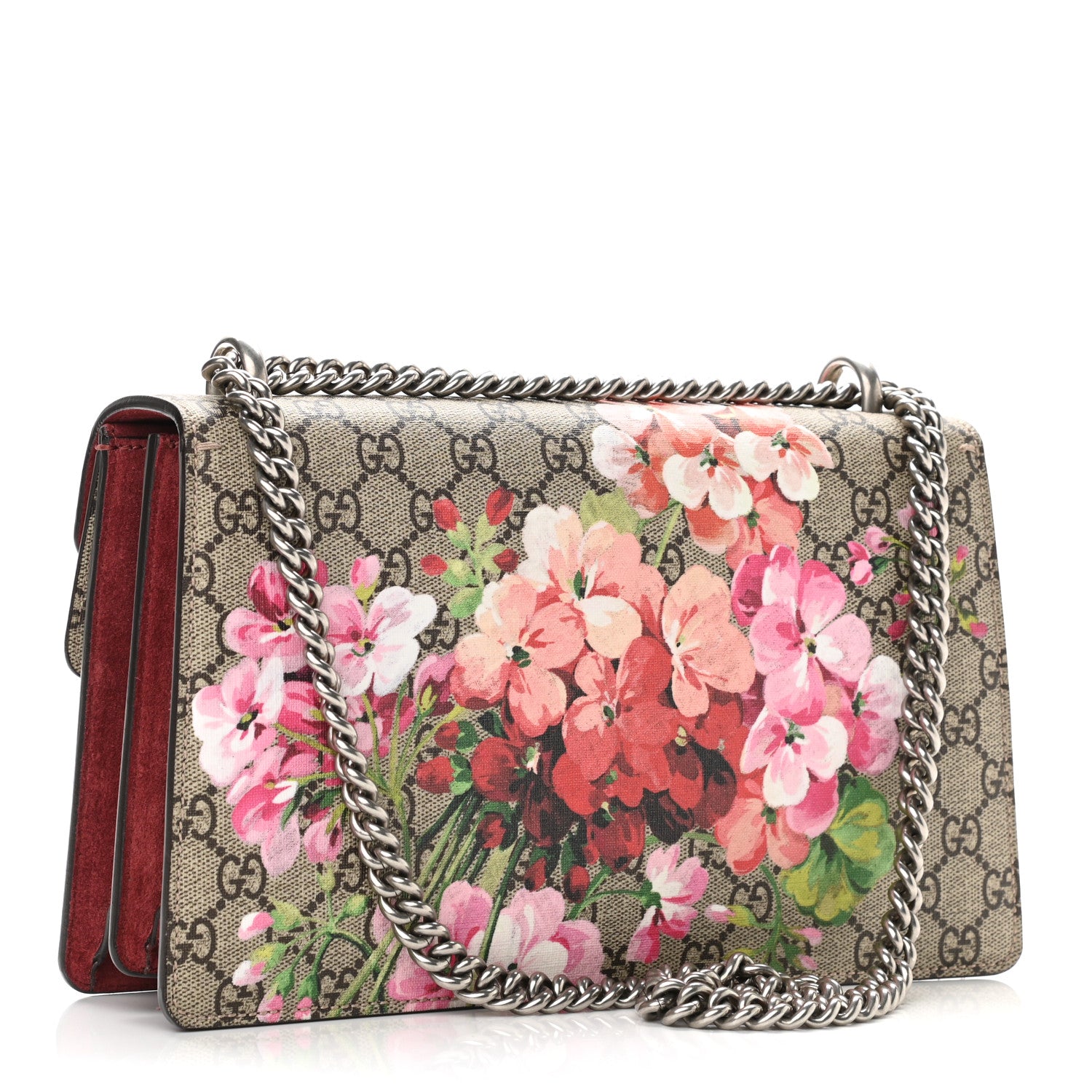 Gucci GG Supreme Monogram Blooms Small Dionysus Shoulder Bag Beige Multicolor Dry Rose 2 of 9