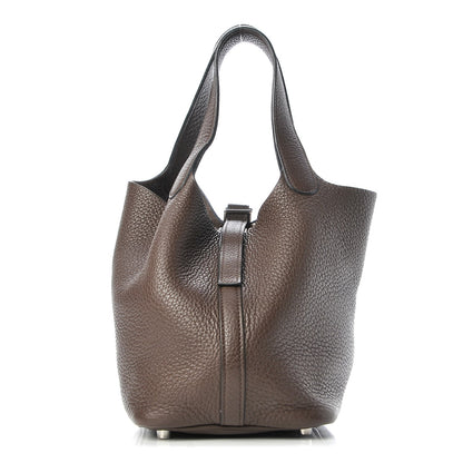 Hermes Taurillon Clemence Picotin 18 PM Cafe 1 of 7