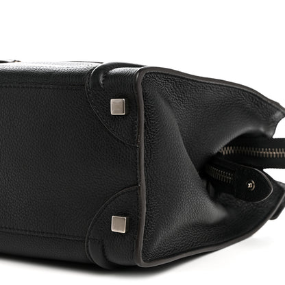 Celine Drummed Calfskin Micro Luggage Black 10 of 10