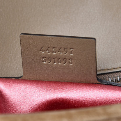 Gucci Velvet Matelasse Small GG Marmont Shoulder Bag Taupe 7 of 7