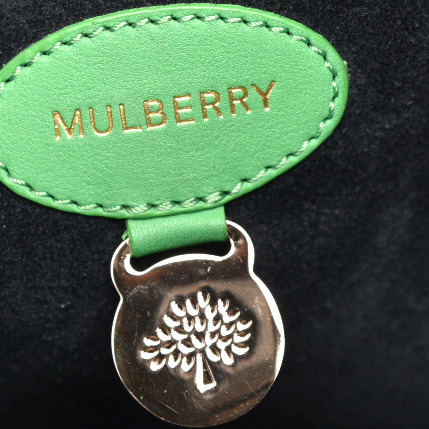 Mulberry Silky Calf Medium Willow Tote Green 6 of 9