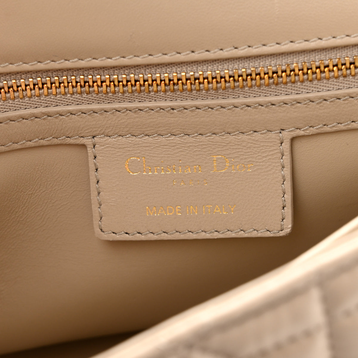 Christian Dior Calfskin Macrocannage Medium Caro Bag Sand 6 of 14