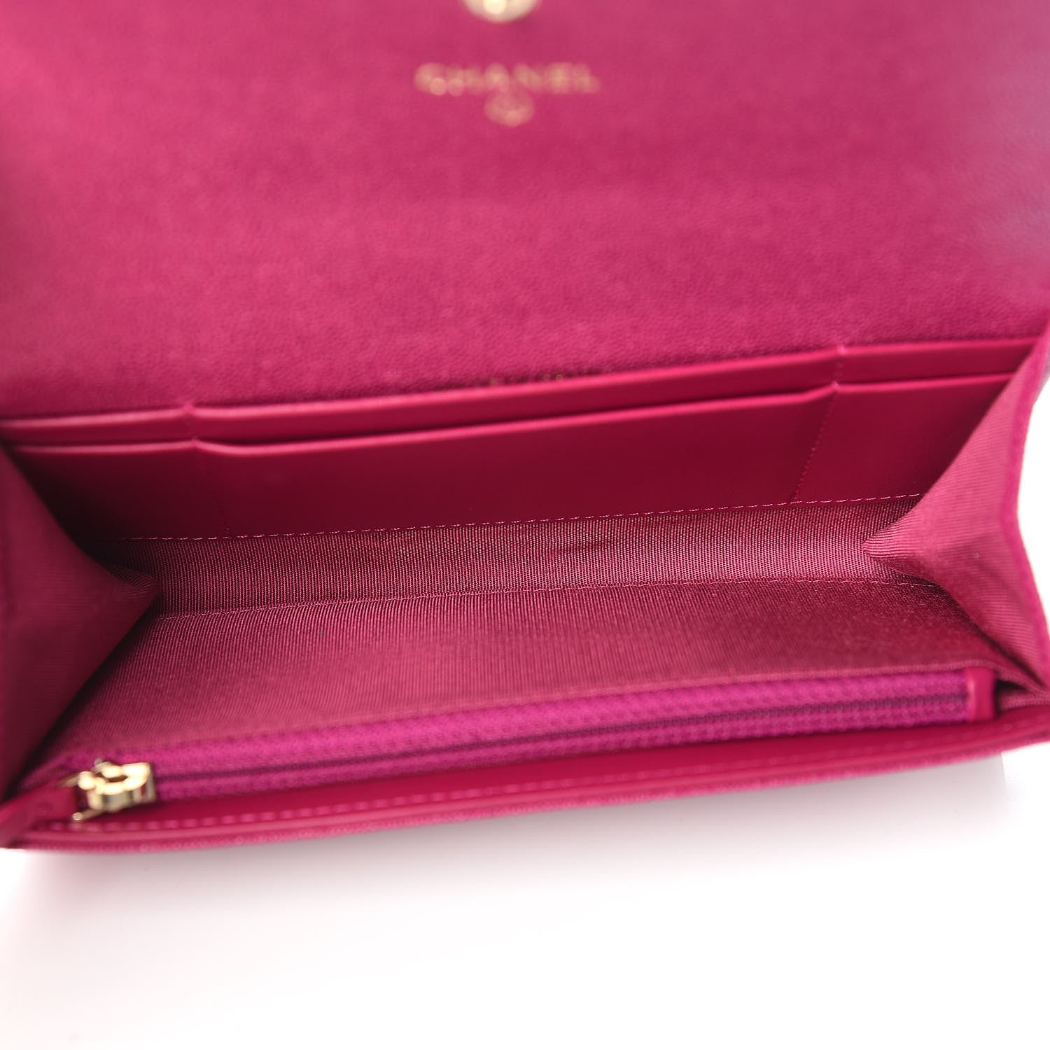 Chanel Caviar Quilted Medium Boy Flap Wallet Fuchsia 5 of 9