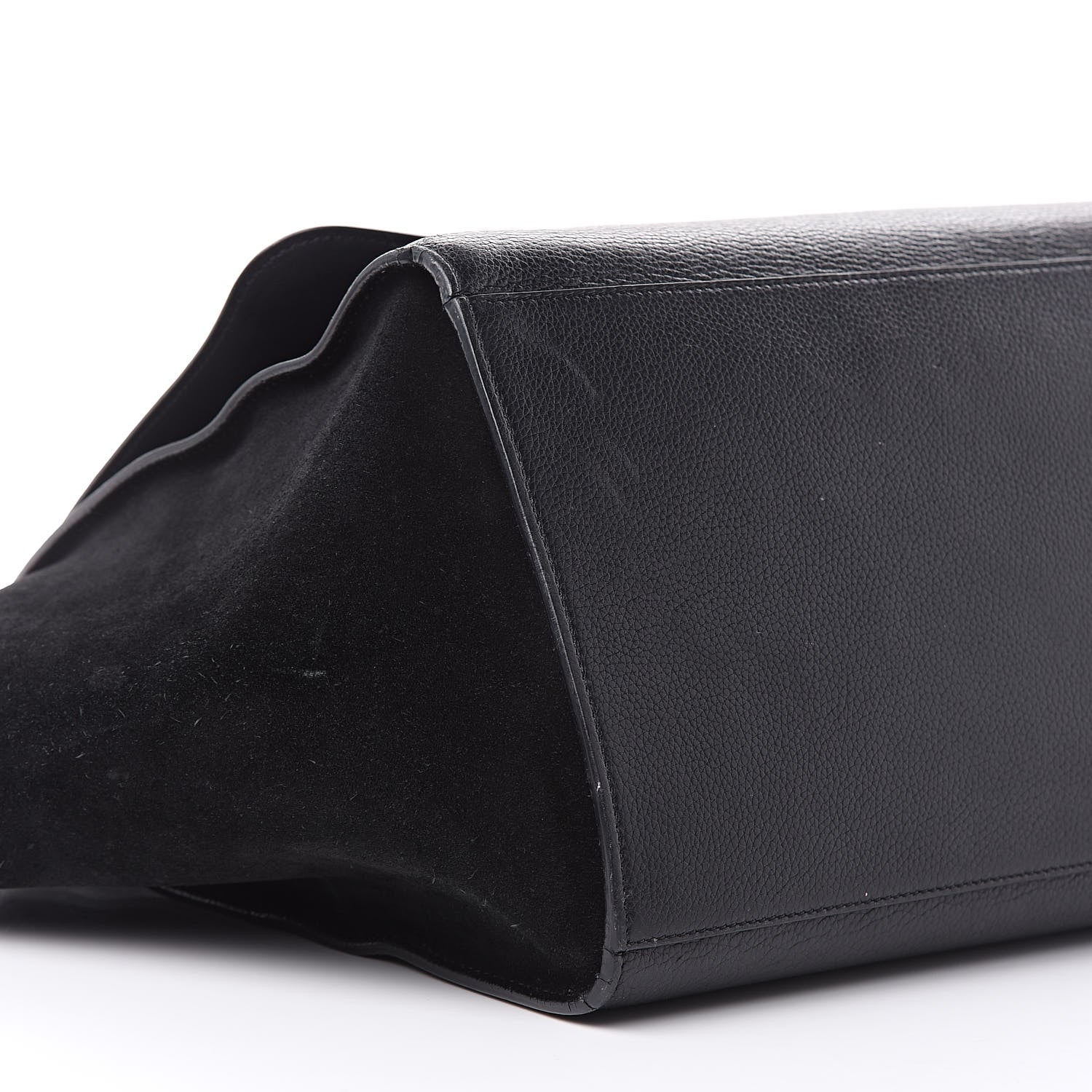 Celine Drummed Calfskin Suede Large Trapeze Black 7 of 16
