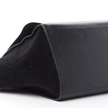 Celine Drummed Calfskin Suede Large Trapeze Black 7 of 16