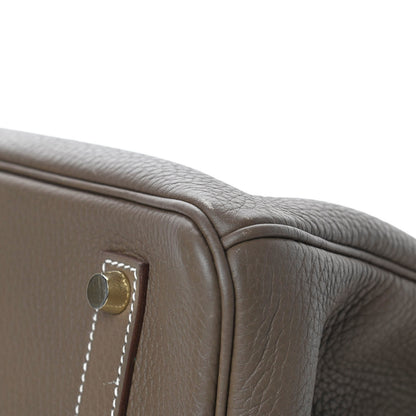 Hermes Taurillon Clemence Birkin 35 Etoupe 13 of 14