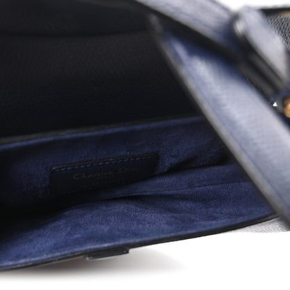 Christian Dior Grained Calfskin Mini Saddle Bag Navy 5 of 10