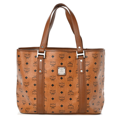 MCM Visetos Shopping Tote Cognac 1 of 10