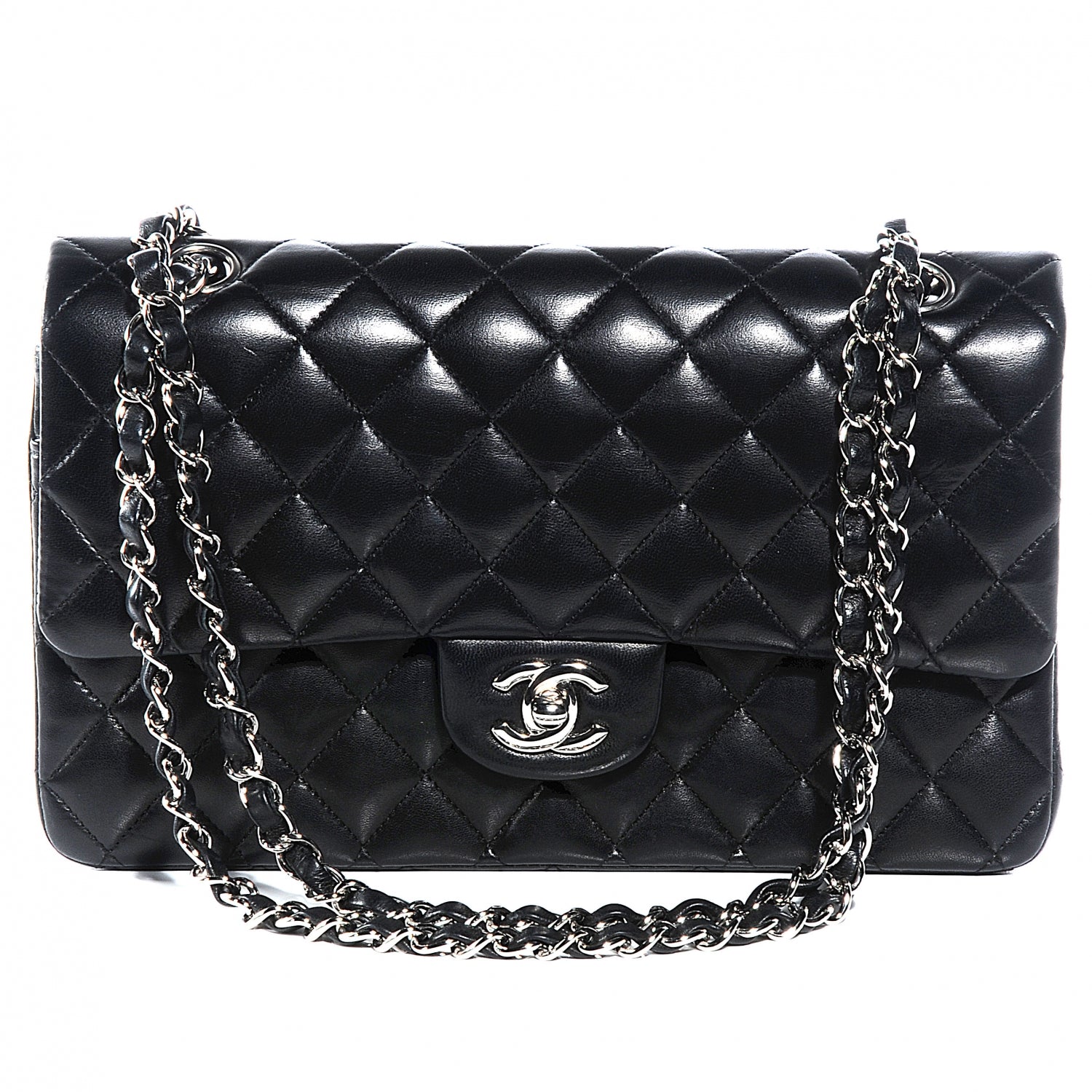 Chanel Lambskin Medium Double Flap Black 1 of 6