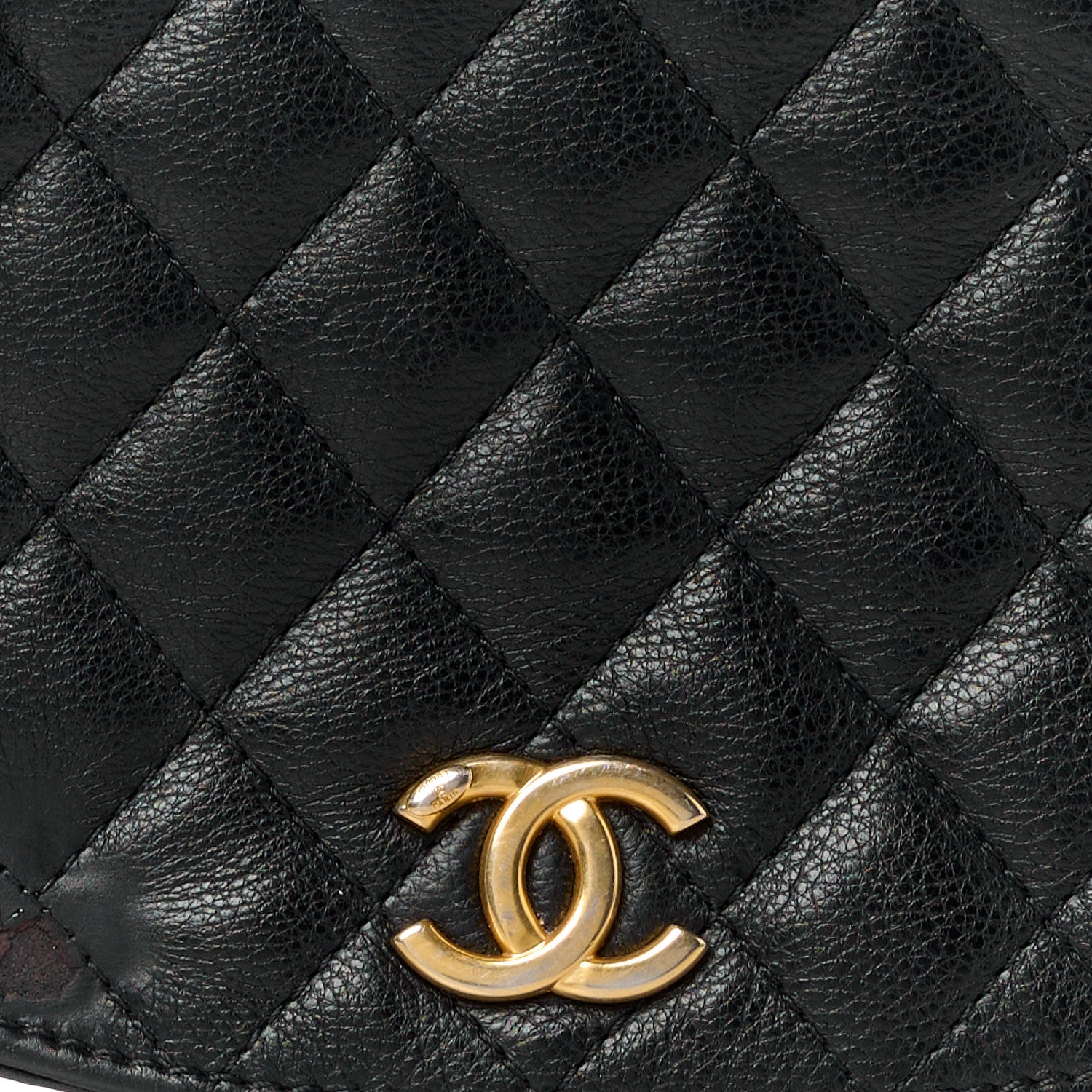 Chanel Grained Calfskin Quilted Messenger Flap Black 8 of 12