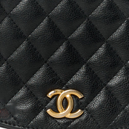 Chanel Grained Calfskin Quilted Messenger Flap Black 8 of 12