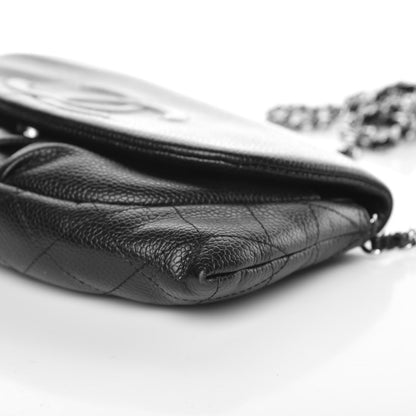 Chanel Caviar Half Moon Wallet On Chain WOC Black 10 of 11