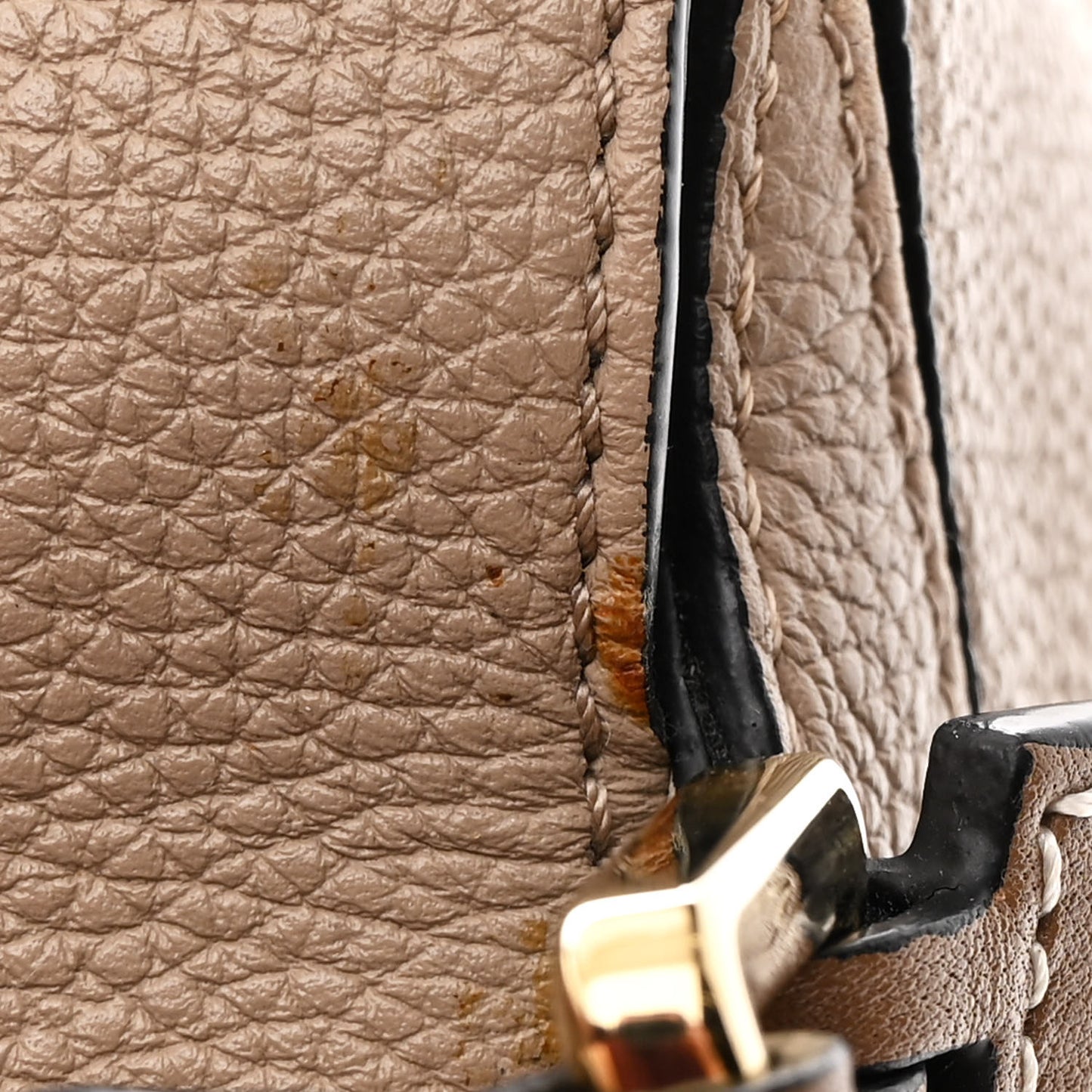 Grained Calfskin Small Puzzle Bag Sand Mink