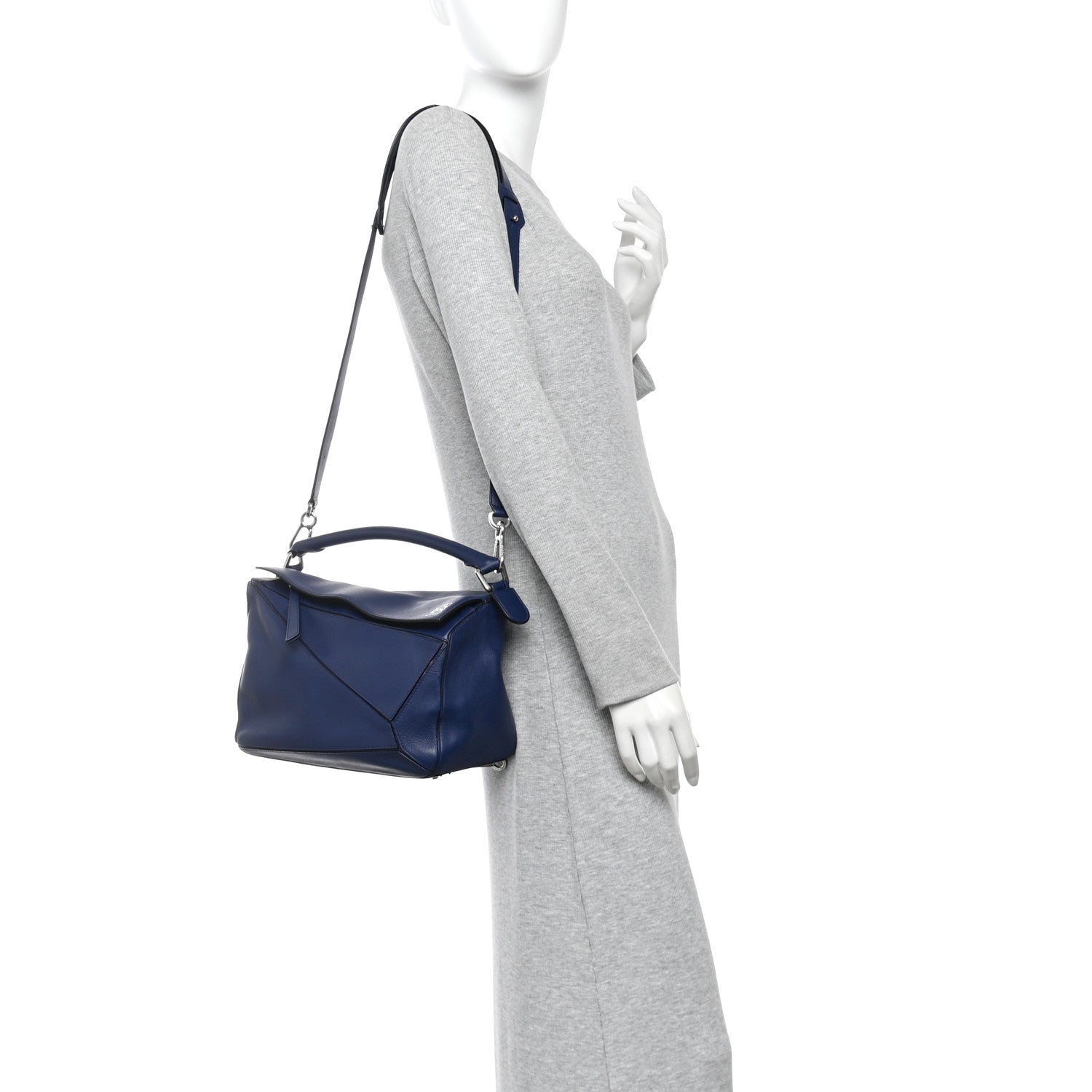 Loewe Calfskin Medium Puzzle Bag Marine 2 of 10