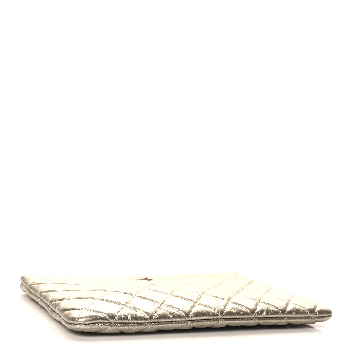 Chanel Metallic Aged Calfskin Quilted Medium 2.55 Reissue Cosmetic Case Gold 4 of 8