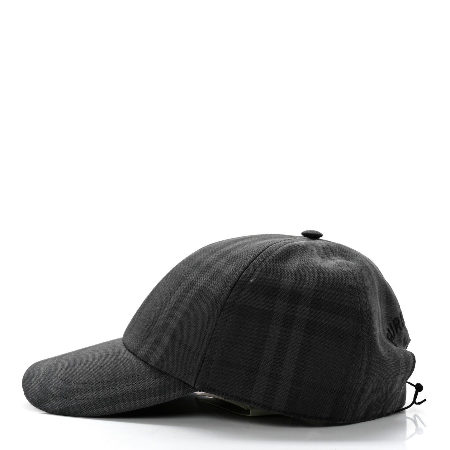 Cotton Check Baseball Hat L Charcoal
