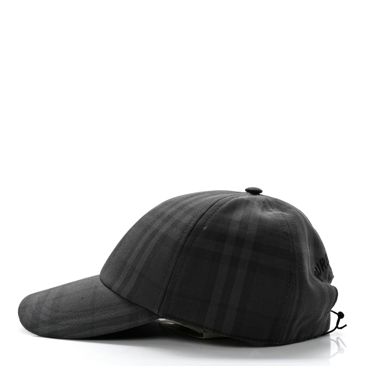 Burberry Cotton Check Baseball Hat L Charcoal 4 of 11