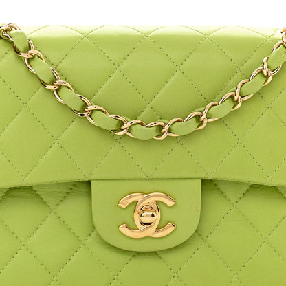 Chanel Lambskin Quilted Small Double Flap Green 8 of 13