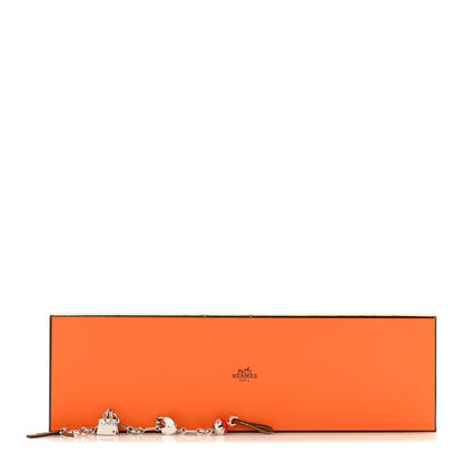 Hermes Palladium Barenia Bijou De Sac Bag Charm Fauve Rouge De Coeur 5 of 5
