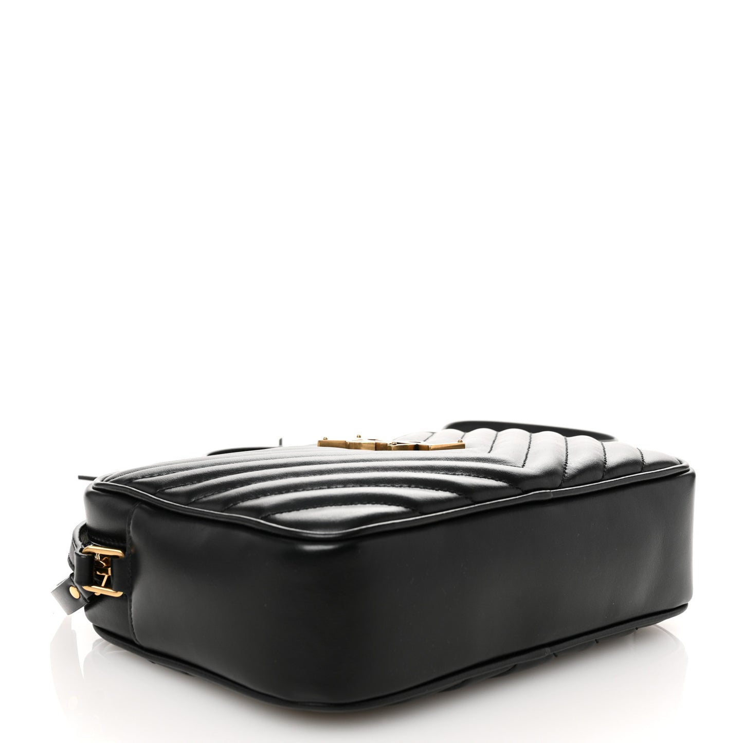 Calfskin Matelasse Monogram Lou Camera Bag Black