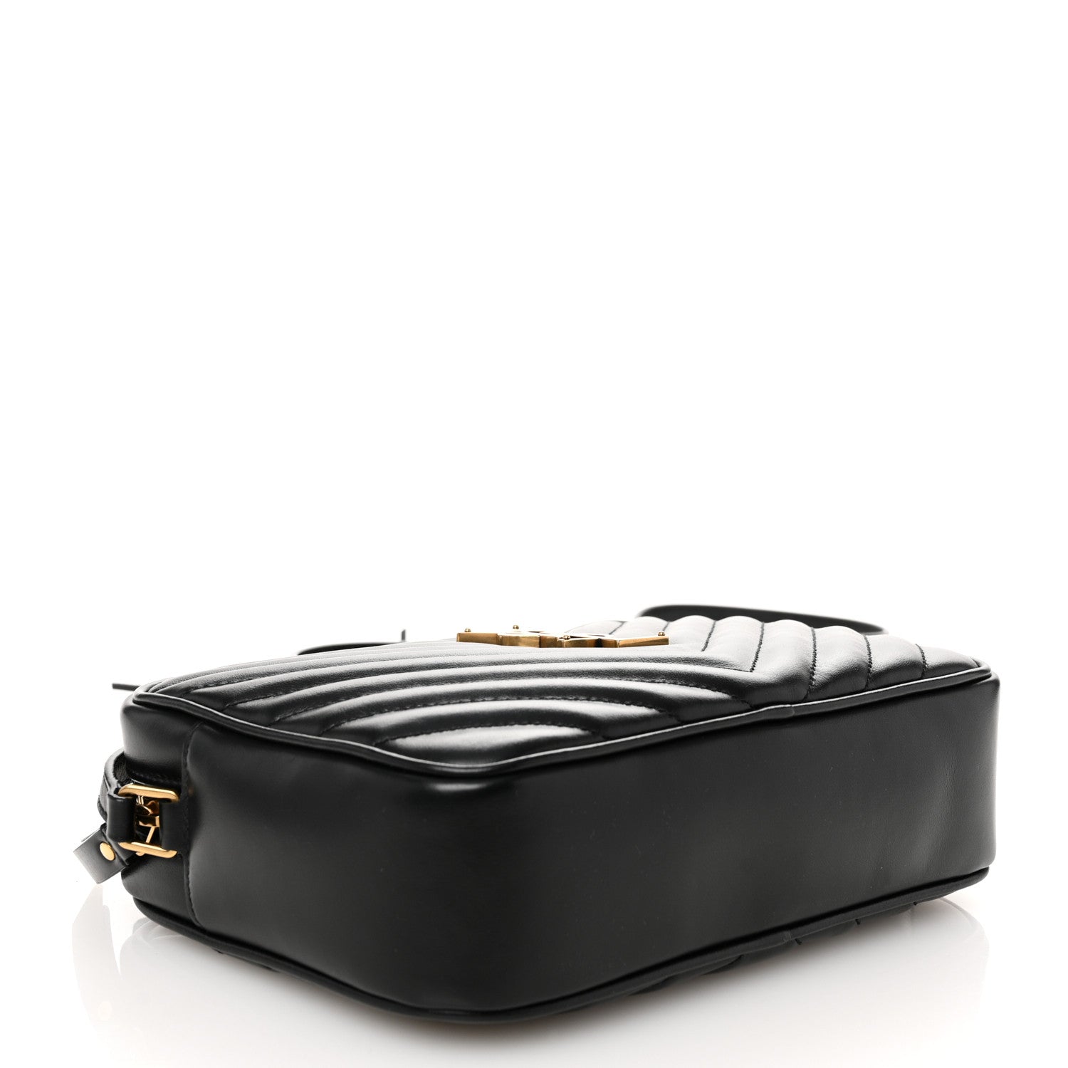 Saint Laurent Calfskin Matelasse Monogram Lou Camera Bag Black 4 of 9