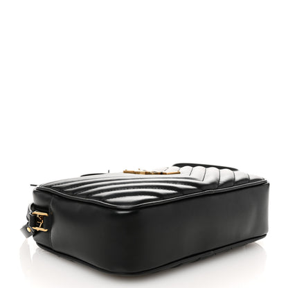 Saint Laurent Calfskin Matelasse Monogram Lou Camera Bag Black 4 of 9