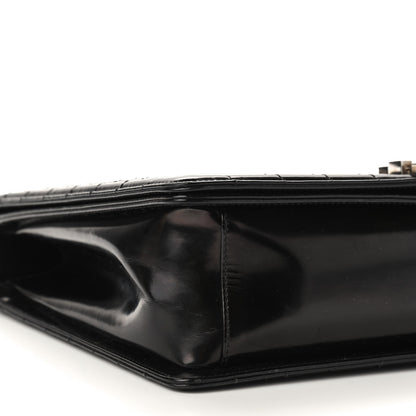 Chanel Glazed Calfskin Large Boy Flap Black 9 of 13
