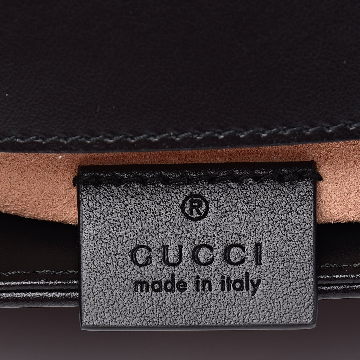 Gucci Calfskin Matelasse Mini GG Marmont Top Handle Shoulder Bag Black 6 of 10