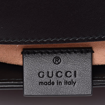 Gucci Calfskin Matelasse Mini GG Marmont Top Handle Shoulder Bag Black 6 of 10