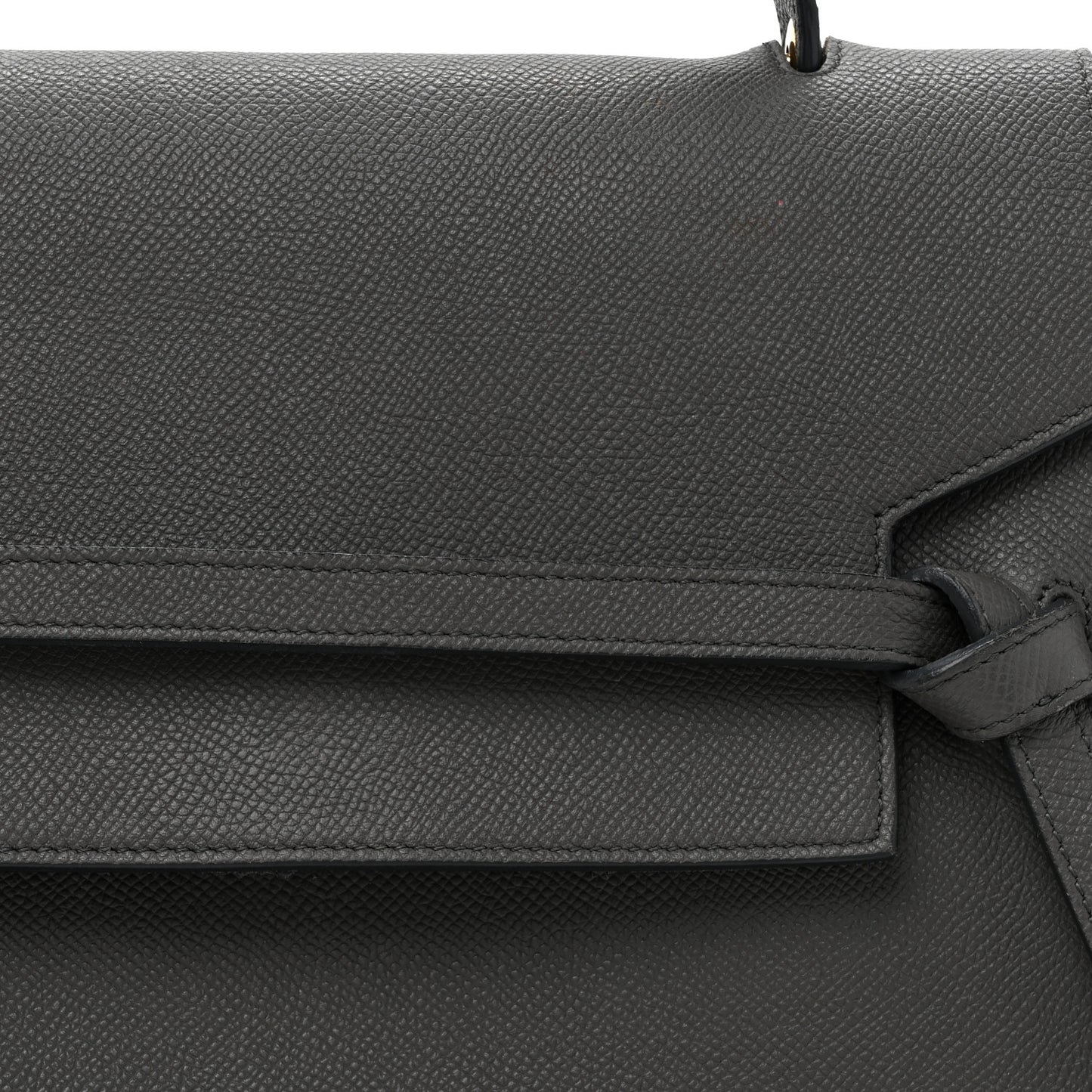Grained Calfskin Mini Belt Bag Grey