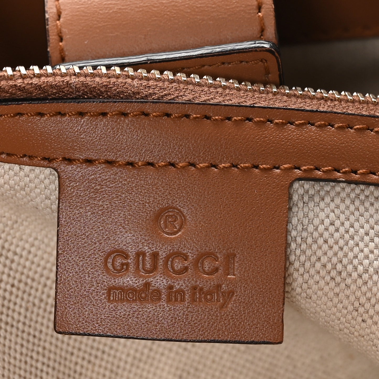Denim Calfskin Tote Brown