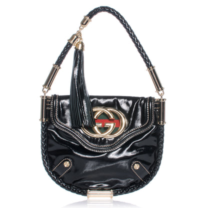 Gucci Dialux Small Britt Tassel Shoulder Bag Black 1 of 7