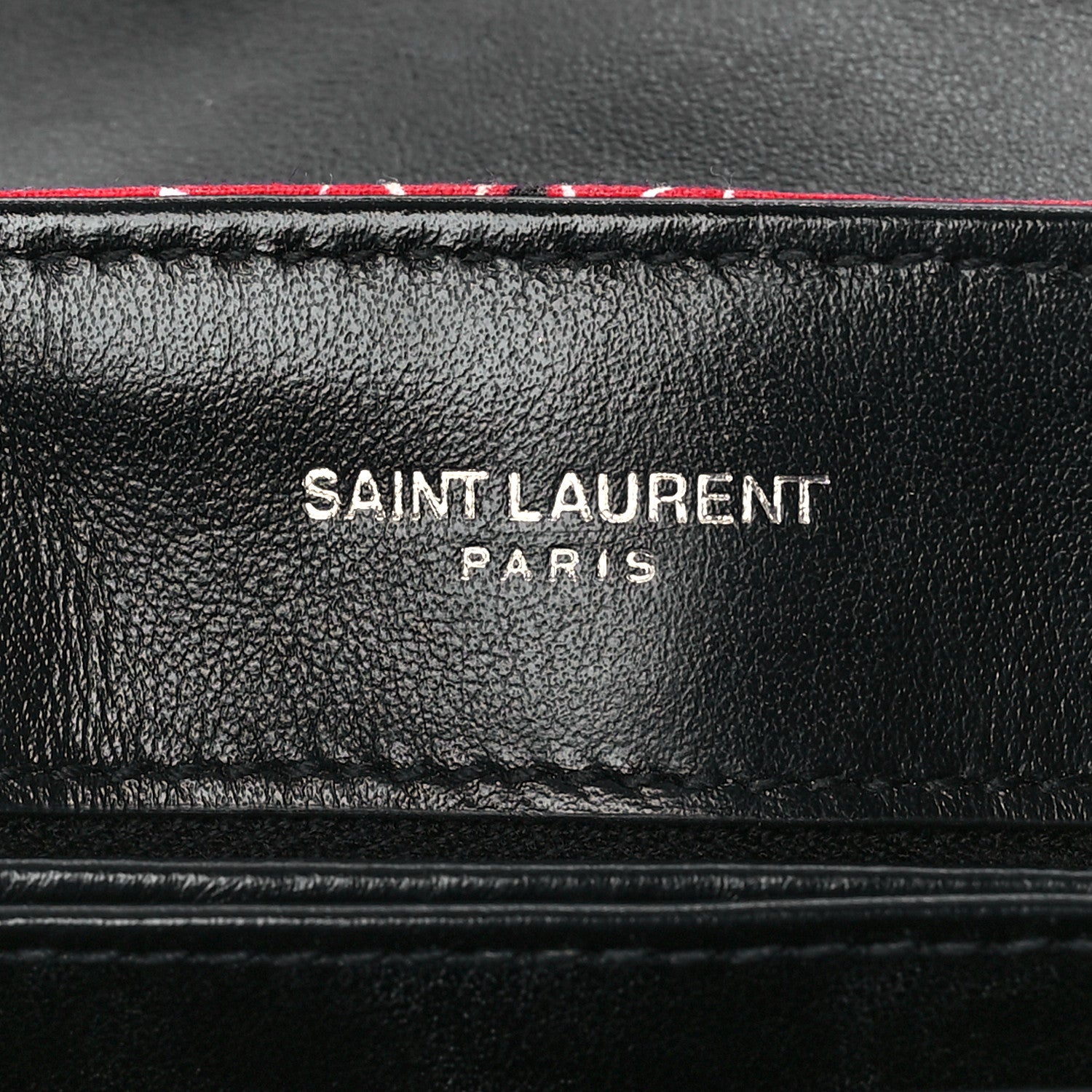 Saint Laurent Cotton Bandana Y Quilted Monogram Toy Loulou Crossbody Bag Red 6 of 12