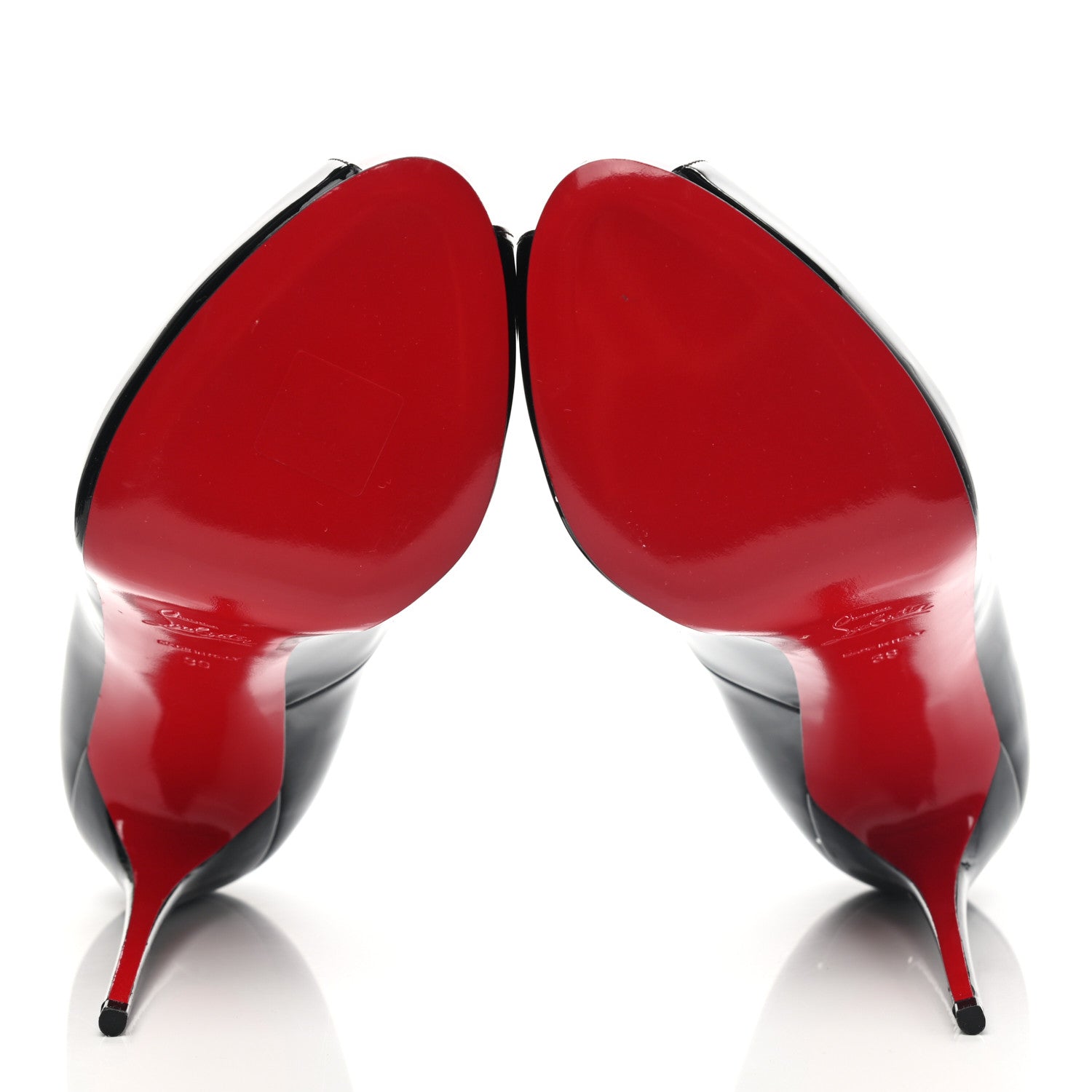 Christian Louboutin Patent New Very Prive 120 Pumps 39 Black Red 5 of 11